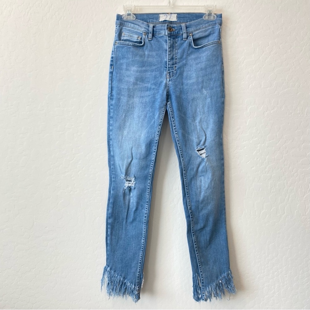 FREE PEOPLE Great Heights Frayed Skinny Jeans Size 27